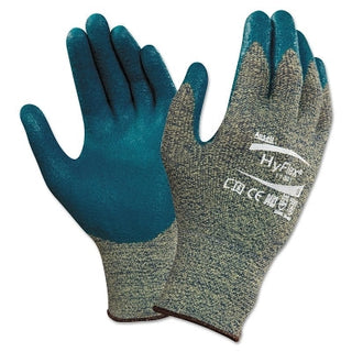 11-501 Nitrile Palm Coated Gloves, Size 11, Gray/Blue