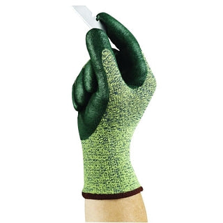 11-511 Nitrile Palm Coated Gloves, Size 8, Green/Yellow