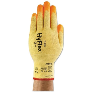 11-515 Cut Resistant Gloves with High Visibility, Nitrile Coated, Size 9, Orange