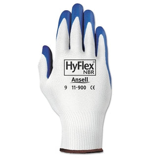 11-900 NBR Gloves, 8, Blue/White