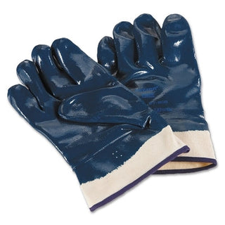 27-805 Nitrile-Coated Gloves, Extra Rough Finish, Size 10, Blue