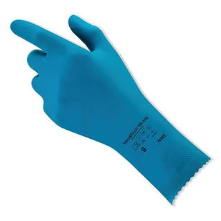 88-356 Light-Duty Natural Latex Rubber Gloves, Blue, 8