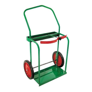 High-Rail Frame Dual-Cylinder Cart, 47 in H x 29 in W, 14 in Solid Rubber Wheels