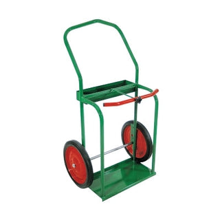 High-Rail Frame Dual-Cylinder Cart, 46 in H x 25 in W, 14 in Solid Rubber Wheels