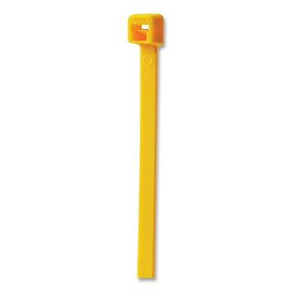 General Purpose Cable Ties, 50 lb Tensile Strength, 7.6 in L, Yellow, 100 EA/BG