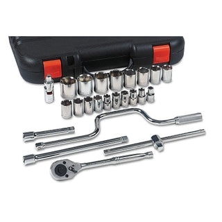 25 Piece Standard Socket Sets, 1/2 in, 12 Point