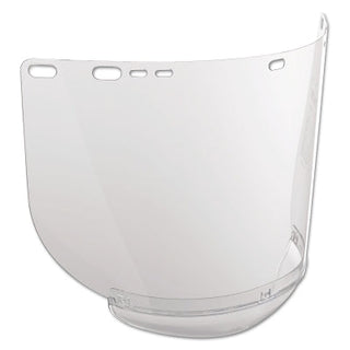 F20 Polycarbonate Faceshield, Uncoated, Clear, Unbound, 15.5 in L x 8 in H