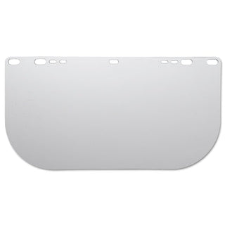 F20 Polycarbonate Faceshield, 8154LBPYCB, Uncoated, Clear, Unbound, 15.5 in L x 8 in H