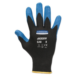 KleenGuard™ G40 Nitrile Foam Coated Gloves, 15 ga, Seamless Nylon Knit, 10/X-Large, Black/Blue