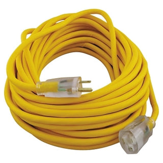 Polar/Solar® Extension Cord, 50 ft, 1 Outlet, Yellow