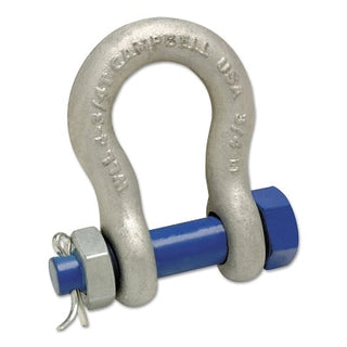 999-G Series Anchor Shackles, 7/8 in Bail Size, 7 Tons, Secured Bolt & Nut