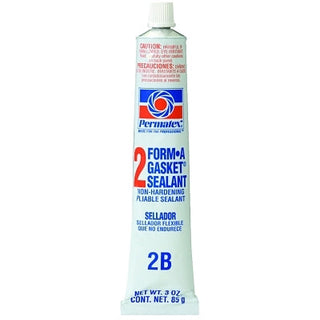 Form-A-Gasket Sealant, No 2 Slow-Drying/Non-Hardening, 3 oz, Tube, Black