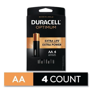 Optimum Alkaline Battery, AA, 4/PK