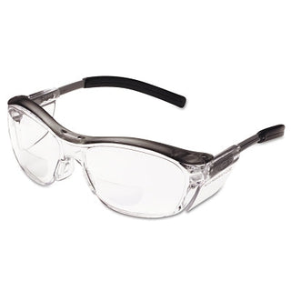 Nuvo™ Reader Protective Eyewear, +2.0 Diopter, Clear Anti-Fog Lens, Gray Frame