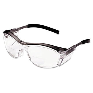 Nuvo™ Reader Protective Eyewear, +2.5 Diopter, Clear Anti-Fog Lens, Gray Frame