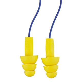 E-A-R™ Ultrafit™ Earplugs, Elastomeric Polymer, Yellow, Corded, Poly Bag