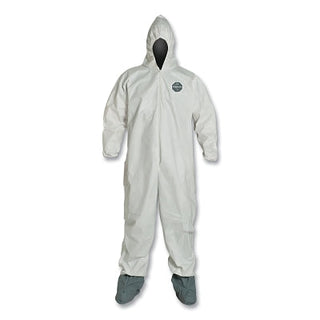 ProShield NexGen Coveralls with Attached Hood and Boots, White, 3X-Large