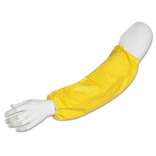 Tychem® 2000 Sleeve, 18-3/4 in L, Elastic Bicep/Wrist Closures, Universal, Yellow