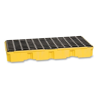 Spill Containment Pallet, 2 Drum,  Yellow, 5000 lbs, 30 gal