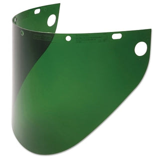 High Performance® Faceshield Window, Uncoated, Green, Wide View, 19 in L x 9-3/4 in H