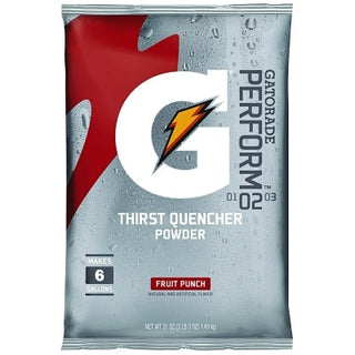 G Series 02 Perform® Thirst Quencher Instant Powder, 51 oz, Pouch, 6 gal Yield, Fruit Punch