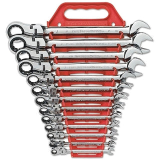 13 Pc. Flexible Combination Ratcheting Wrench Sets, Inch