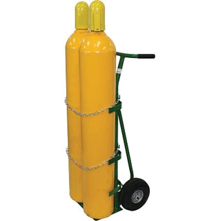 750 Series Carts, Holds 2 Cylinders, 9-1/2 dia,  10 in Semi-Pneumatic Wheels