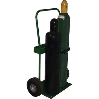 800 Series Cart, Holds 2 Cylinders, 6-1/2 in to 7-3/4 in dia, 10 in Pneumatic Wheels