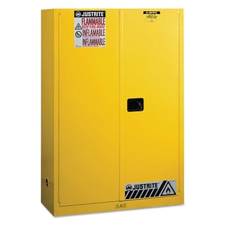 Yellow Safety Cabinets for Flammables, Manual-Closing Cabinet, 45 Gallon