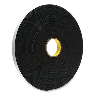 Vinyl Foam Tape 4508, 1 in x 36 yds, 3.2 mm Thick, Black