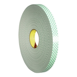 Double Coated Urethane Foam Tape, 1 in x 72 yd, 62.5 mil, Green