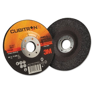 Cubitron™ II Depressed Center Grinding Wheel, 4-1/2 in dia, 1/4 in Thick, 7/8 in Arbor, 36 Grit, Precision Shaped Ceramic