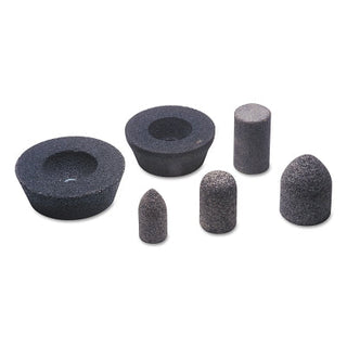 Resin Cone and Plug, 2 in dia, 3 in Thick, 5/8 in Arbor, 24 Grit