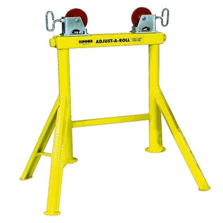 Hi Adjust-A-Roll Stands, Aluminum Wheels, 2000 lb Cap, 1/2 in to 36 in Pipe