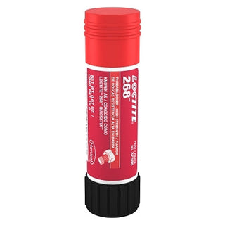 268™ High-Strength Threadlocker Solid Stick, 19 g, 1/4 in to 3/4 in dia, Red