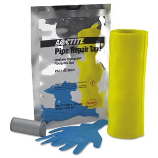 Pipe Repair Kit, 4 in x 12 ft  , White Tape, with Epoxy stick and Gloves