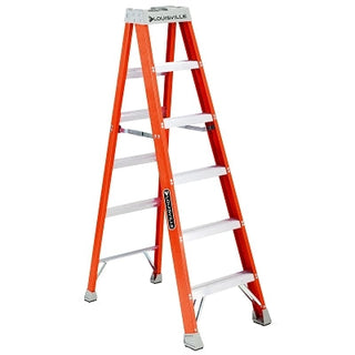 FS1500 Series Fiberglass Stepladder, 6 ft x 22-3/8 in W, 300 lb Capacity