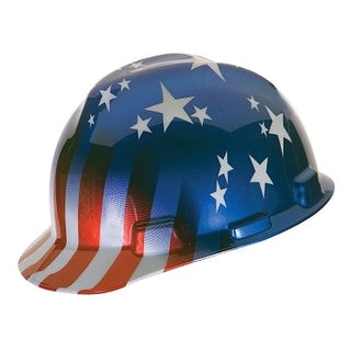 Freedom Series™ V-Gard® Helmet, Fas-Trac Ratchet, Cap, American Stars & Stripes