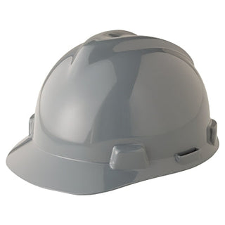 V-Gard® Slotted Hard Hat Cap, Fas-Trac® III Suspension, Gray