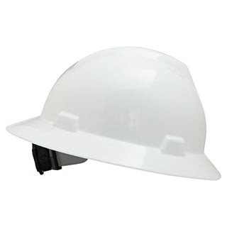 V-Gard® Protective Hats, Fas-Trac Ratchet, Slotted Hat, White