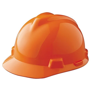 V-Gard® Slotted Hard Hat Cap, Fas-Trac® III Suspension, Hi-Viz Orange