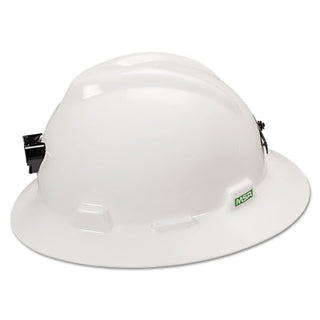 MSA Specialty V-Gard® Protective Caps and Hats, Fas-Trac III, w/Lamp Bracket & Cord Holder, WH