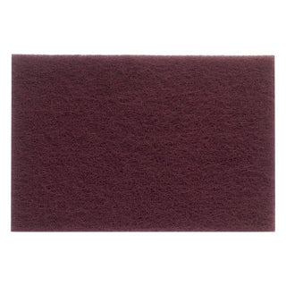 Hand Pad, 6 in W x 9 in L, Very Fine, Aluminum Oxide, Maroon, Rust Removal/Light Sanding