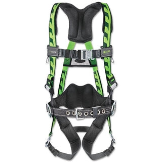 AirCore™ Full-Body Harness, Steel Side/Back D-Rings, Universal, Quick-Connect Straps, Green