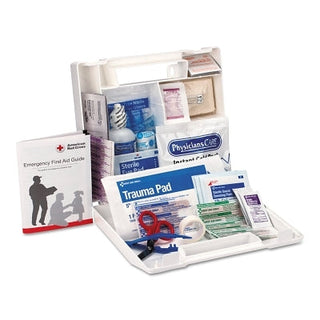 25 Person First Aid Kit, Contractors/Fleet Vehicles/Worksites, Plastic, Wall Mount