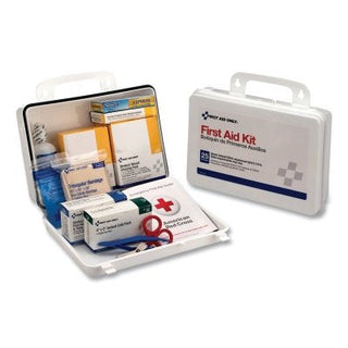 25 Person ANSI Plus First Aid Kit, Weatherproof Plastic Case, Wall Mount