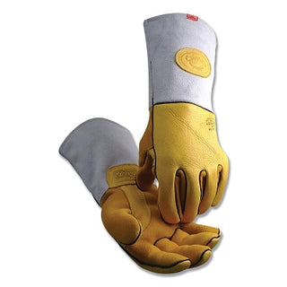 1485 Elk Skin Wool Insulated Unlined Palm MIG/Stick Welding Gloves, Large, Gold/Beige