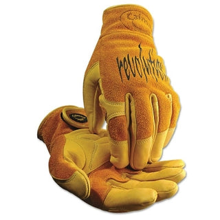 1828 revolution® Cow Grain Unlined TIG/MIG Welding Gloves, X-Large, Tan/Gold, Hook-and-Loop