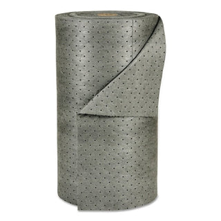 MRO Plus™ Absorbent, Absorbs 49 gal, 30 in W x 150 ft L, Heavy Weight, Double Perforated, 3-Ply, Roll