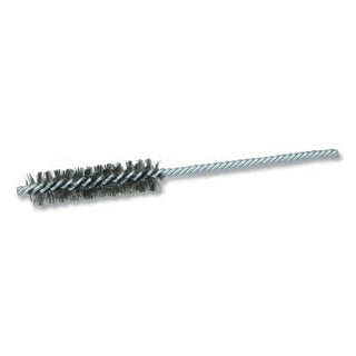 Double-Spiral Double-Stem Power Tube Brush, 1/2 in dia, 5/32 in Stem dia, 0.0060 in Wire Size, 2 in Brush L